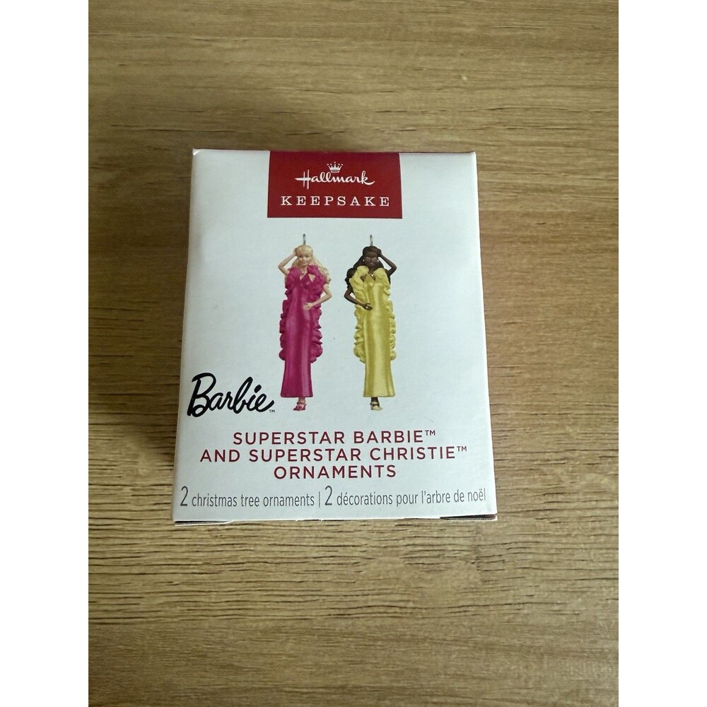 2025 Hallmark Superstar Barbie and Christie Mini Keepsake Christmas Ornament NEW